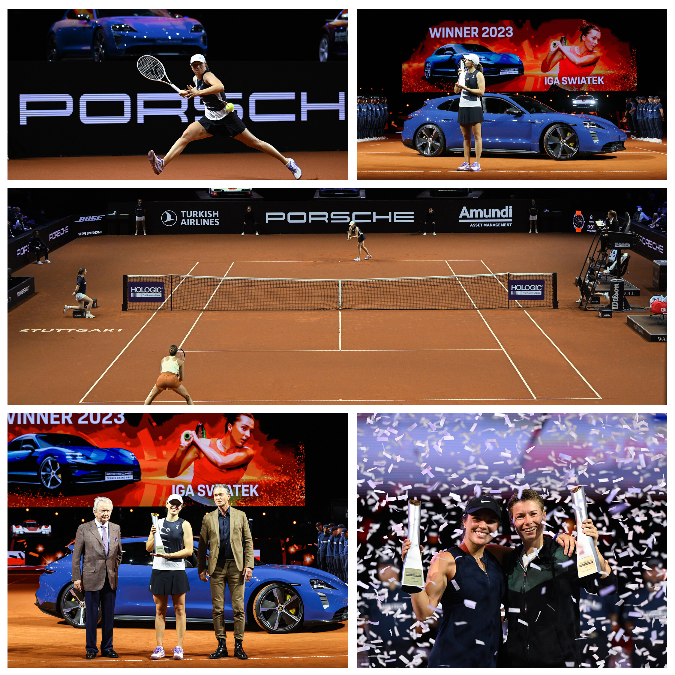 2 große Turniere – namenhafte Spielerinnen – Tennis in der #Porsche Arena Stuttgart