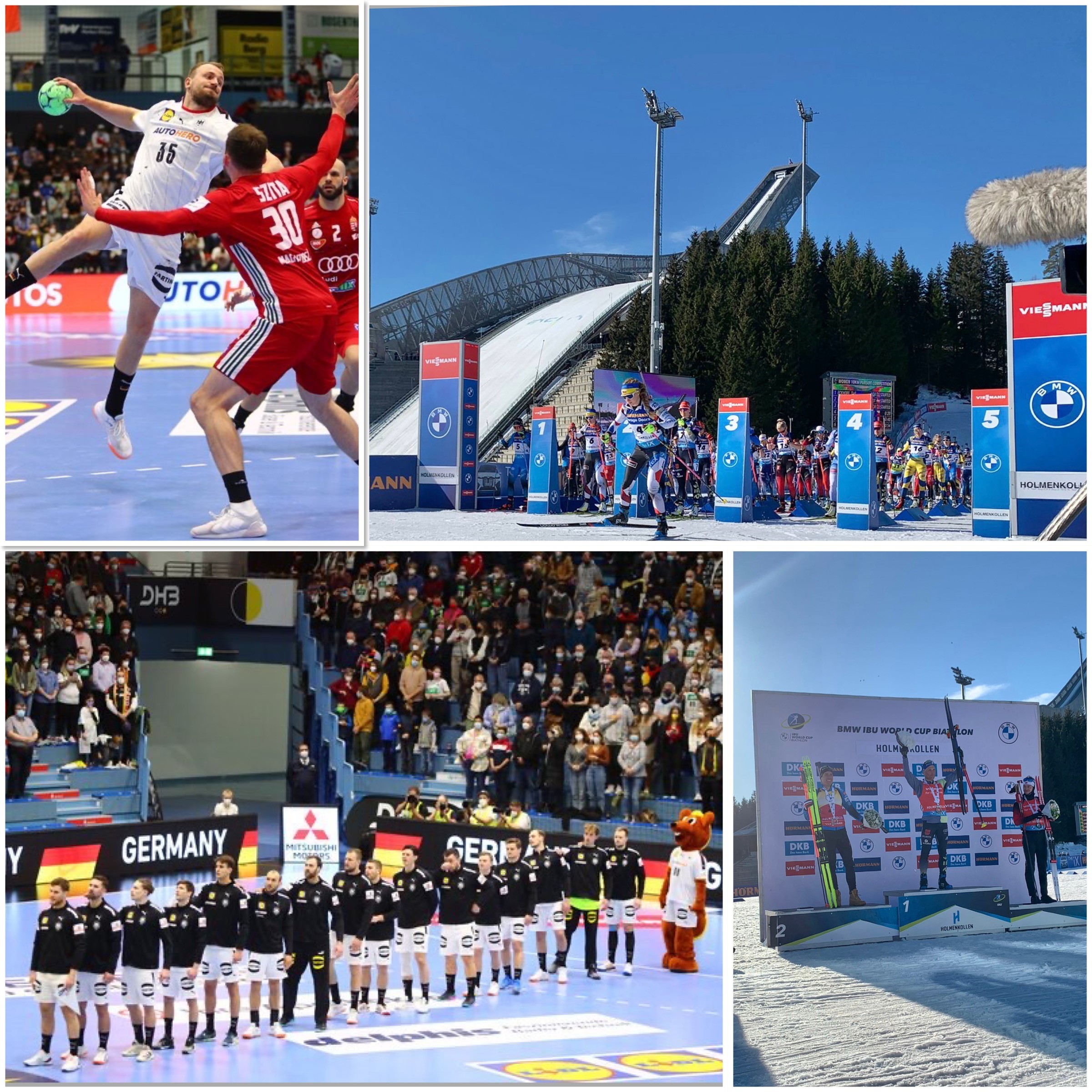 What do biathlon and handball have in common?